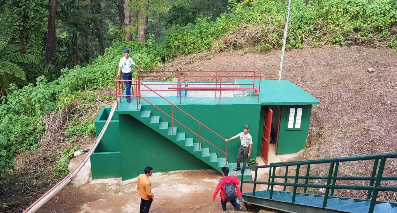 Sewage treatment facility access structure